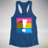 Pansexual Pride Flag Exclamation Point Racerback Tank